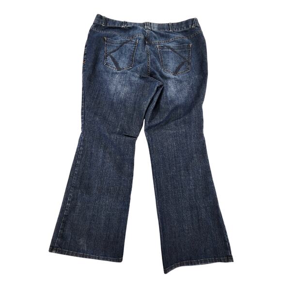 Lane Bryant Women’s Bootcut Jeans Size 22 Dark Wash Tighter Tummy High-Rise - Picture 3 of 10